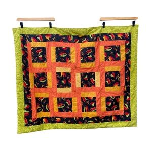 Cheerful Chilli Peppers 🌶️ Handmade Patchwork Quilt